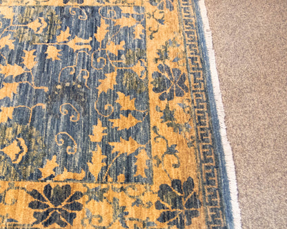 Wool Blue & Brown Area Rug