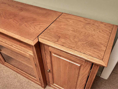 Unfinished Business Oak 3 Piece Media Console Furniture