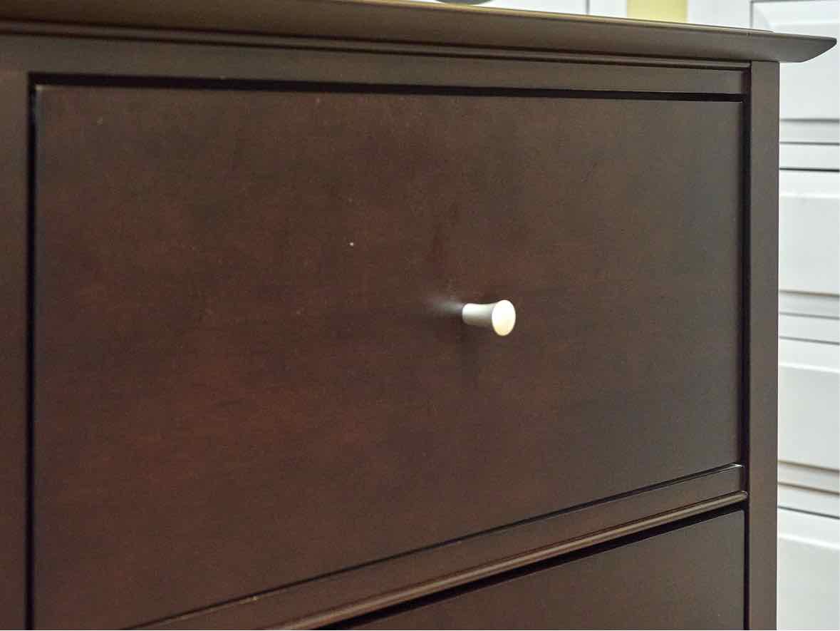 Baronet 'Vendome'  Espresso Finish 6 Drawer  Nickle Knobs  Dresser