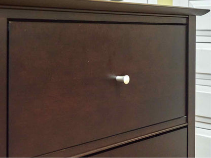 Baronet 'Vendome'  Espresso Finish 6 Drawer  Nickle Knobs  Dresser