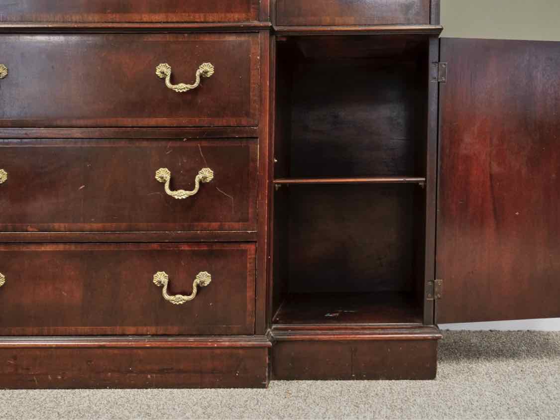Union National Inlaid Mahogany Breakfront
