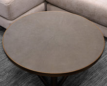 Four Hands Ebba Faux-Shagreen Round Coffee Table