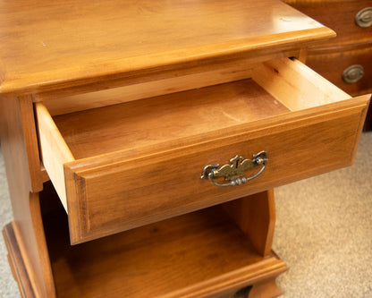 Pair of Ethan Allen Maple 1 Drawer Nightstand