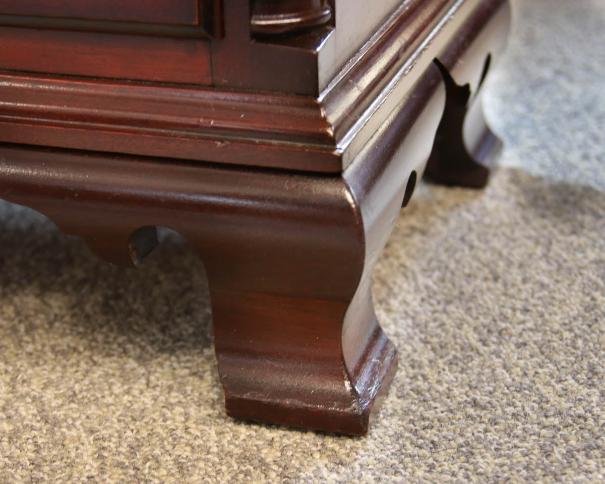 Solid Mahogany Four Drawer Nightstand
