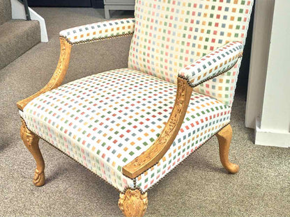 Pair of Minton-Spidell George III Style Arm Chairs