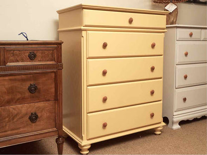 Vermont Yellow Finish 5 Drawer Chest