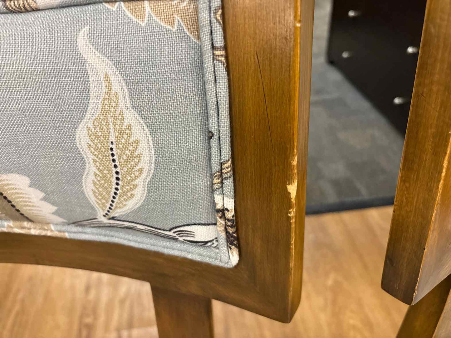 Set of 6 Floral Print Dining Chairs