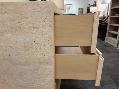 RH 'Wyeth' 5-Drawer Travertine Dresser