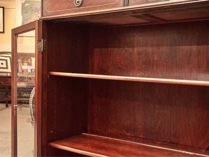 Mahogany Glass Door Display Cabinet