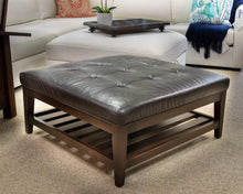 Boston Interiors Square Bonded Leather Ottoman