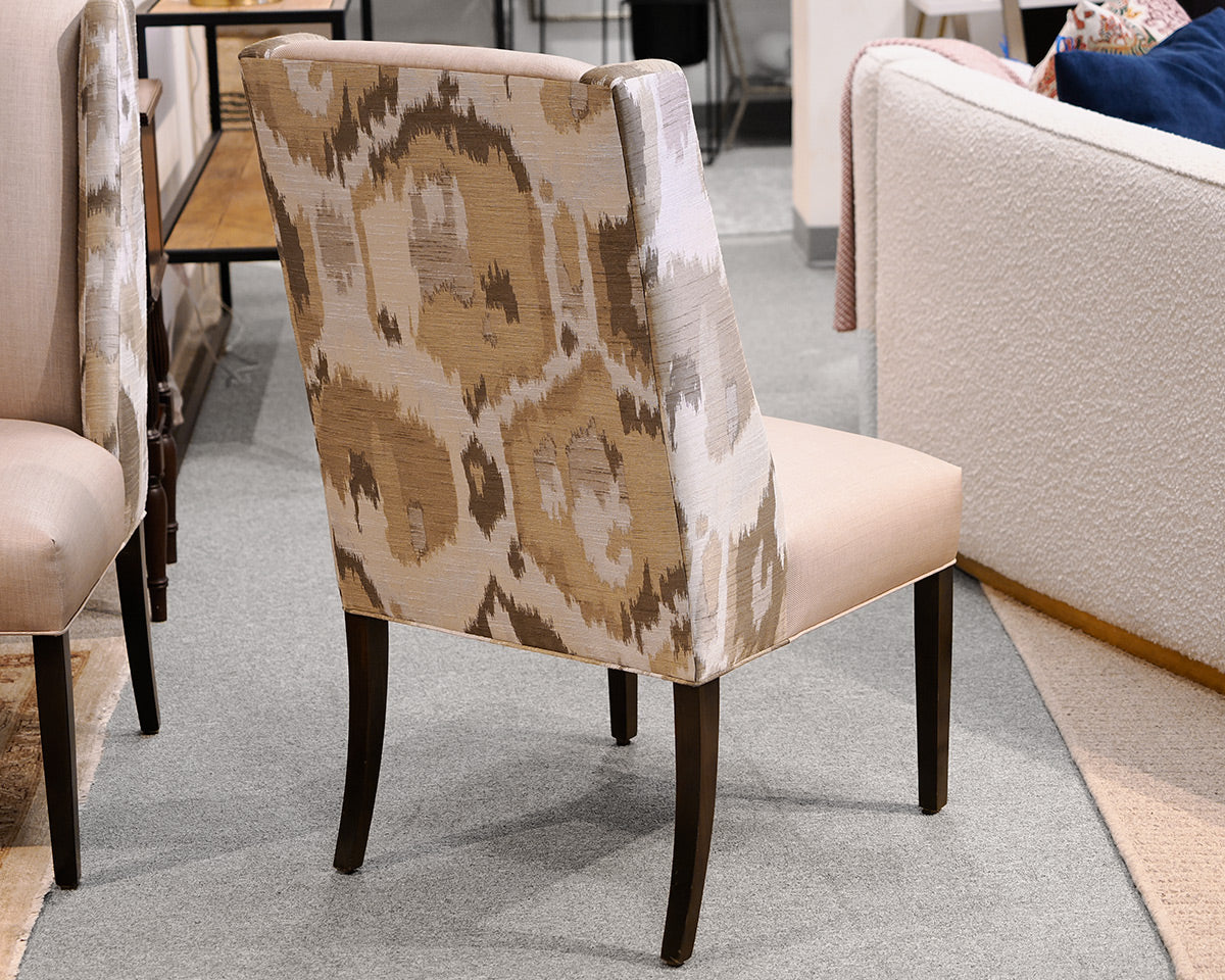 Pair of Custom Kravet Upholstered Host and Hostess Chairs