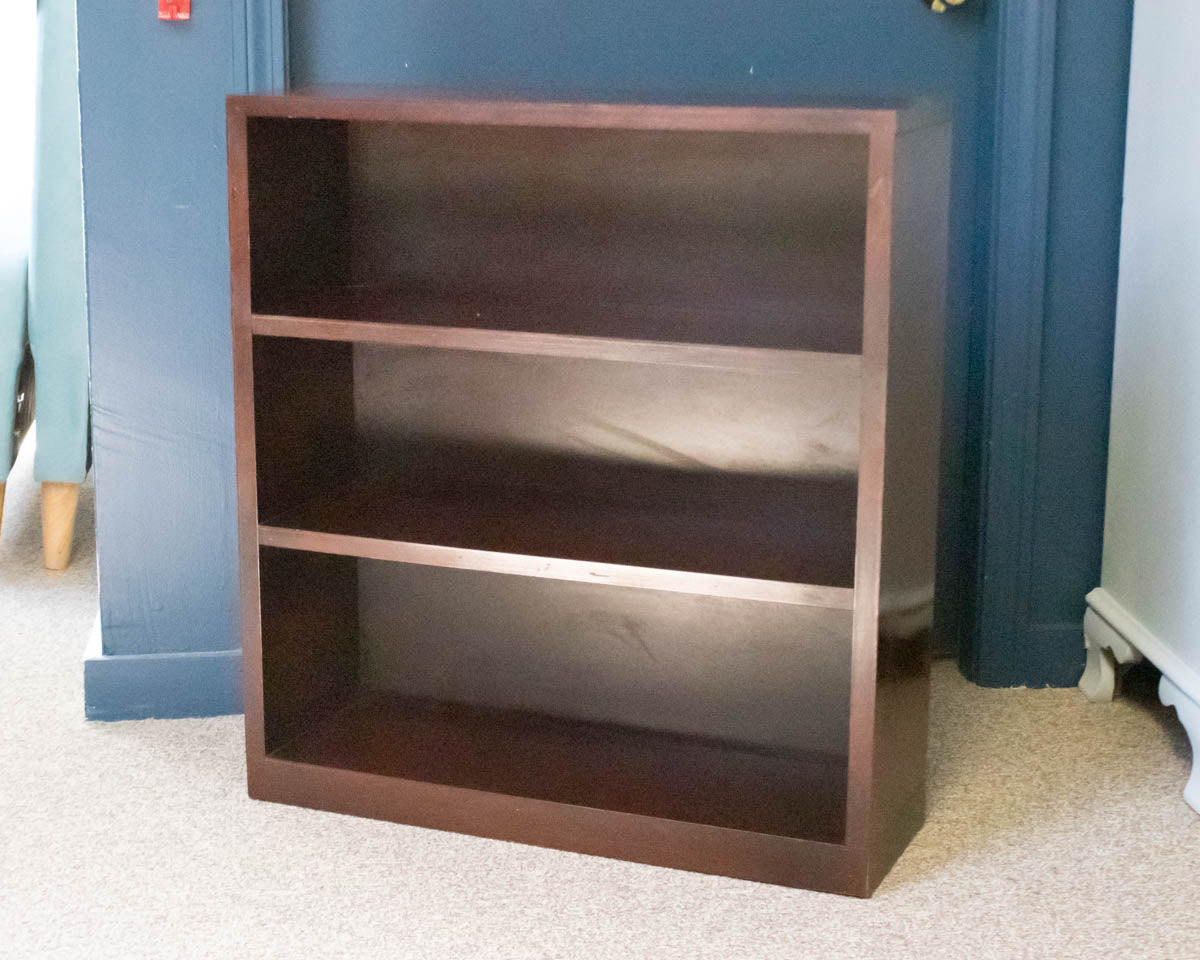 MCM Mahogany Finish 2 Shelf Bookcase