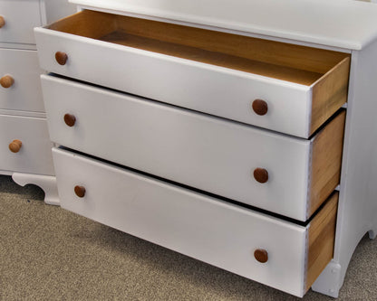 White Finish 3 Drawer Dresser