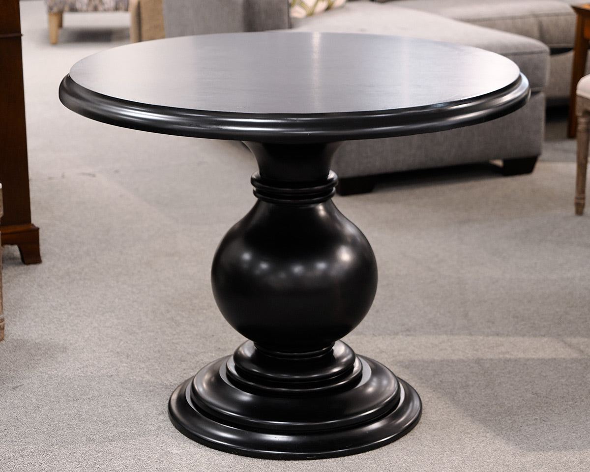 Black Round Pedestal Dining Table