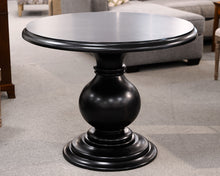 Black Round Pedestal Dining Table