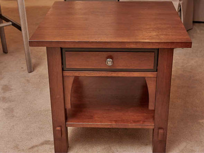 Espresso Finish Oak Mission Style Side Table