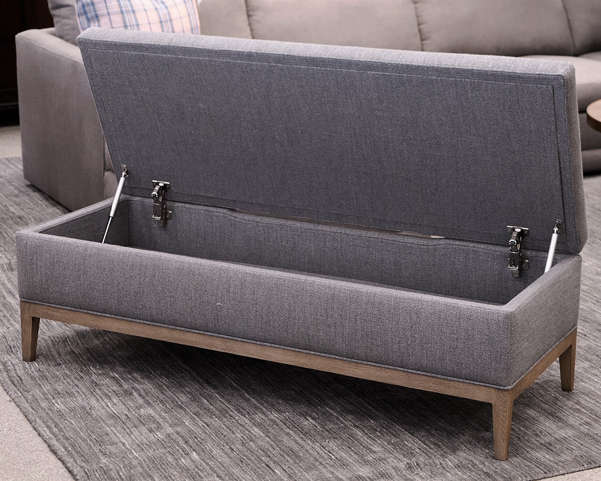 Restoration Hardware Upholstered Storage  Bench