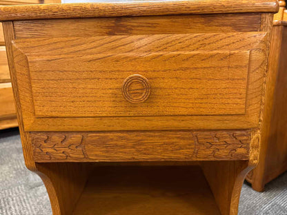 Carved Oak Nightstand