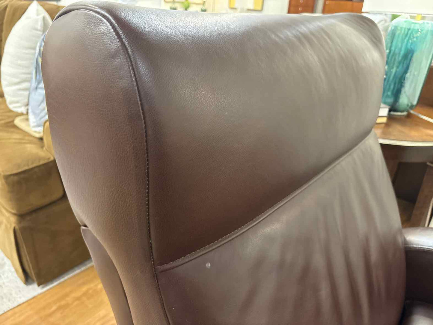 Barcalounger Chestnut Brown Leather Recliner