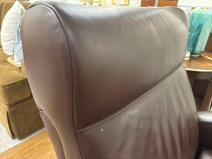 Barcalounger Chestnut Brown Leather Recliner