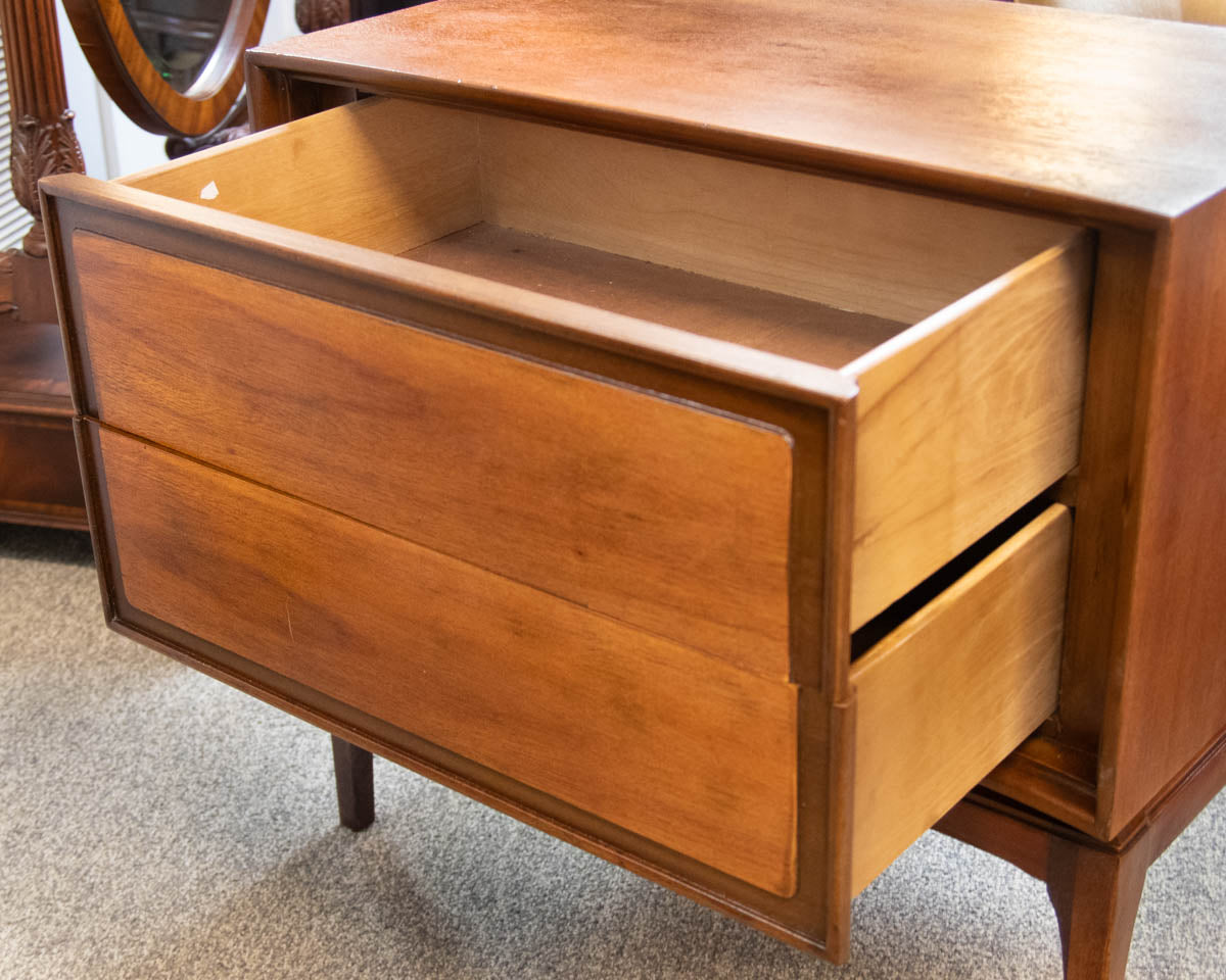 Pair of Solid Mahogany 2-Tone Nightstands