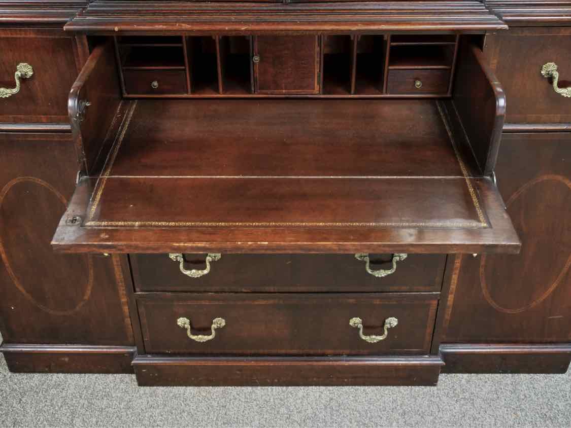 Union National Inlaid Mahogany Breakfront