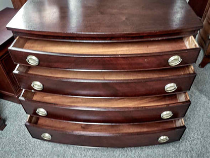 Mahogany Bow Front 4 Drawer Chest