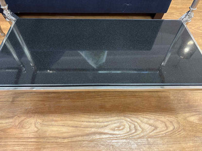 Pair of Chrome and Glass Side Tables