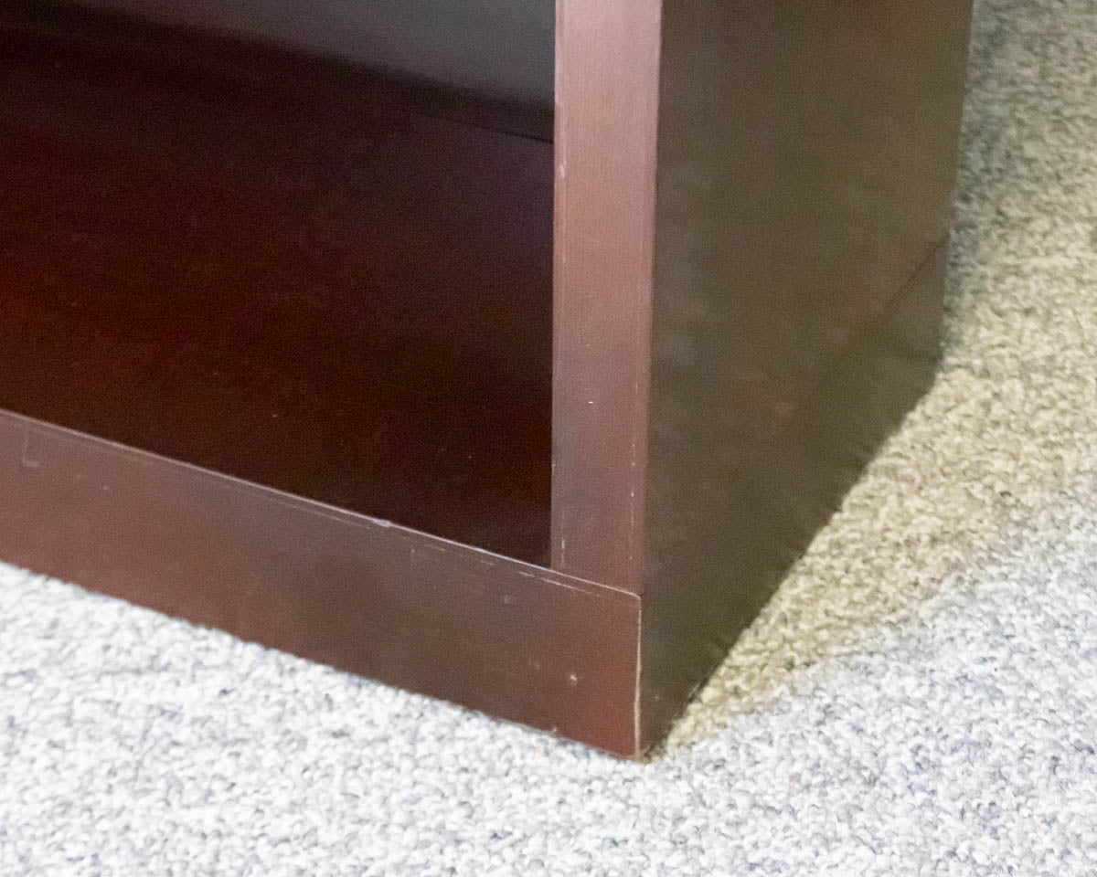 MCM Mahogany Finish 2 Shelf Bookcase