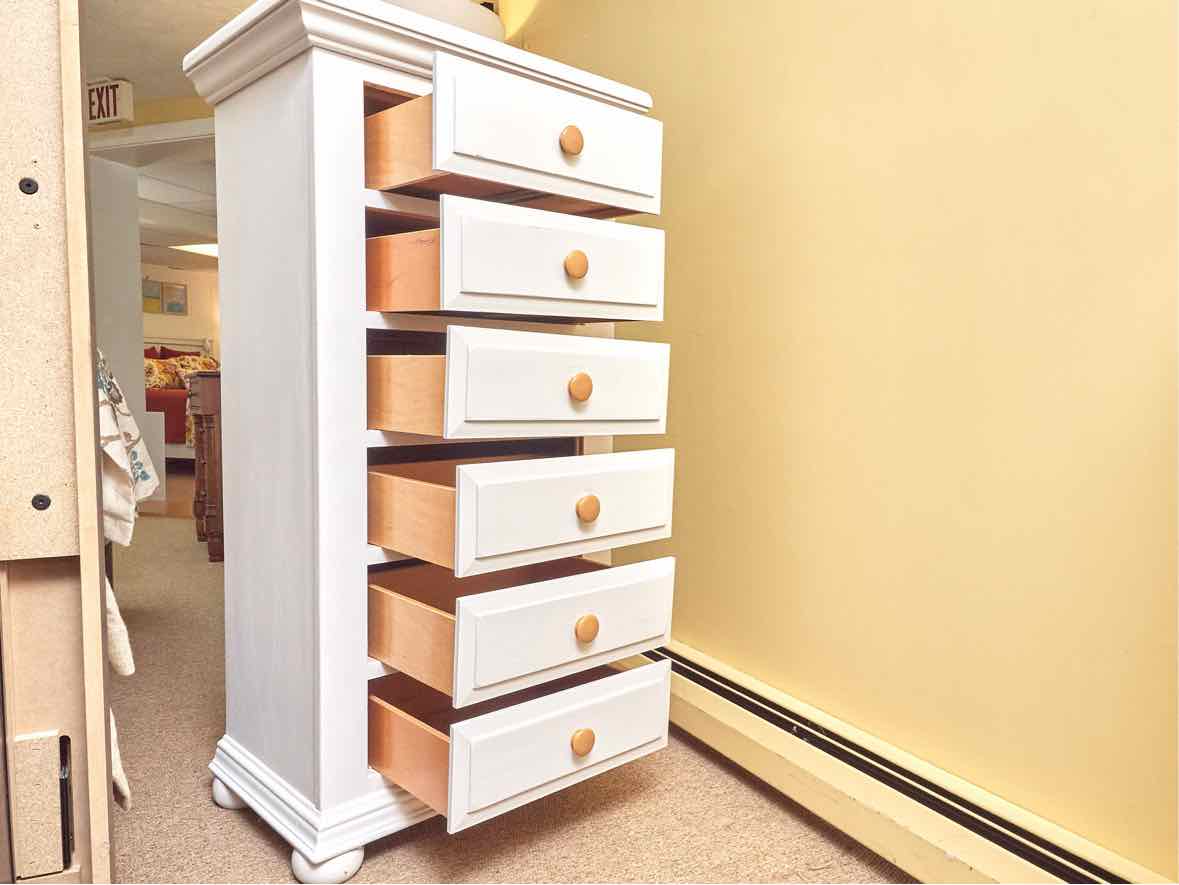 American Made 6 Drawer Lingerie Chest in Wildwood White Finish