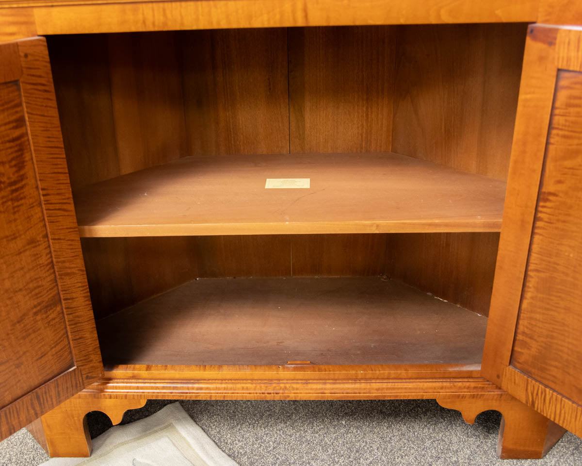 Eldred WheelerTiger Maple Corner Cabinet