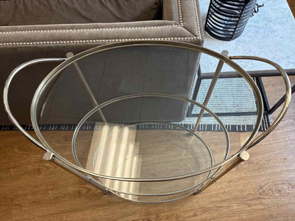 Chrome and Glass Bar Cart