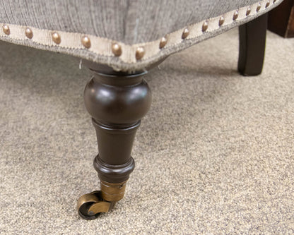Grey Tufted Settee