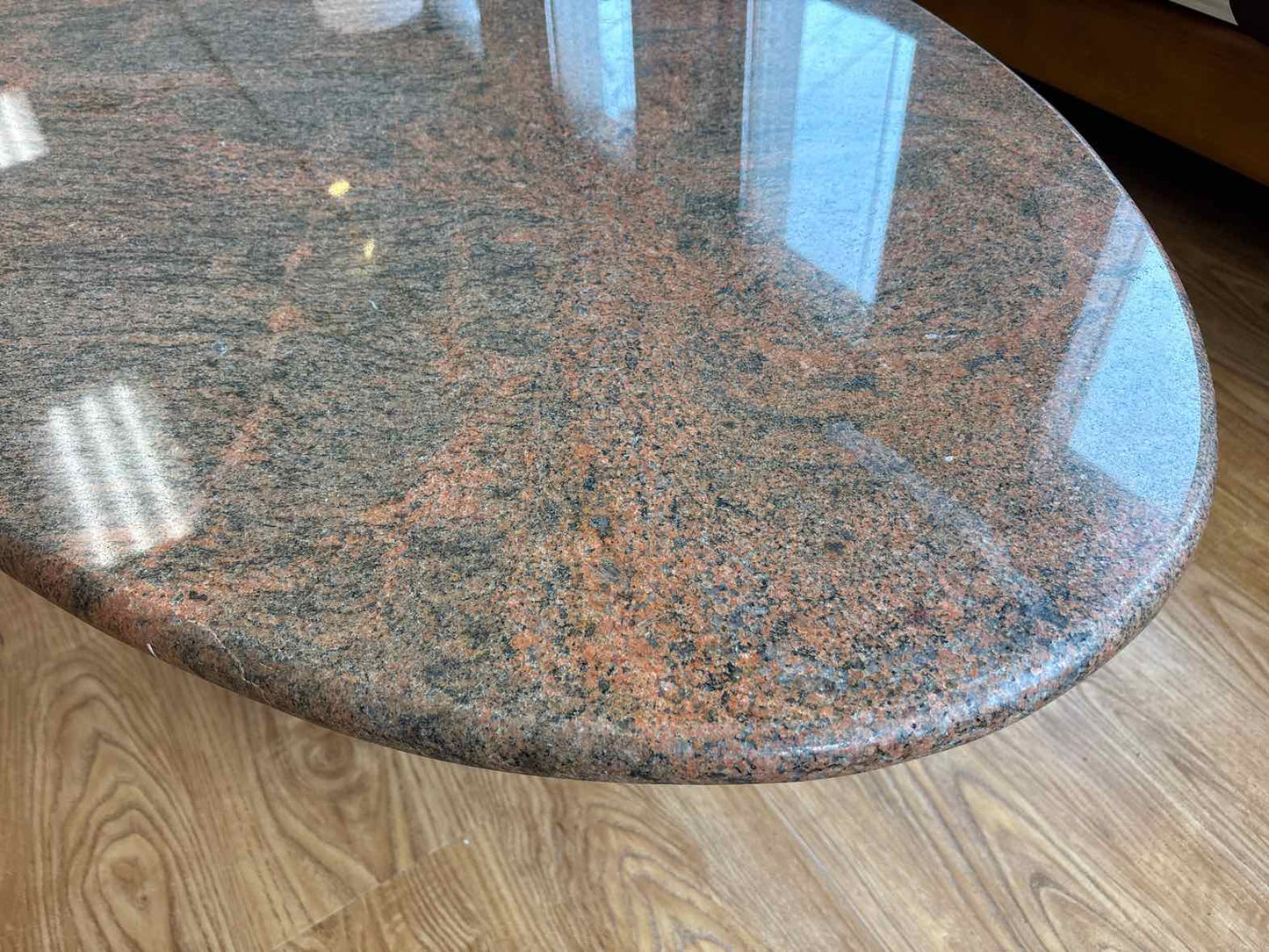 Oval Granite Top Cocktail Table