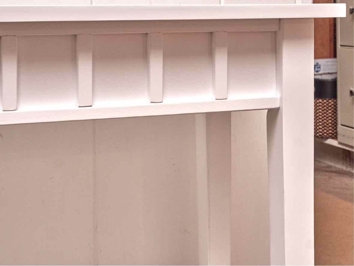 White Finish With  Lower Shelf Side Table