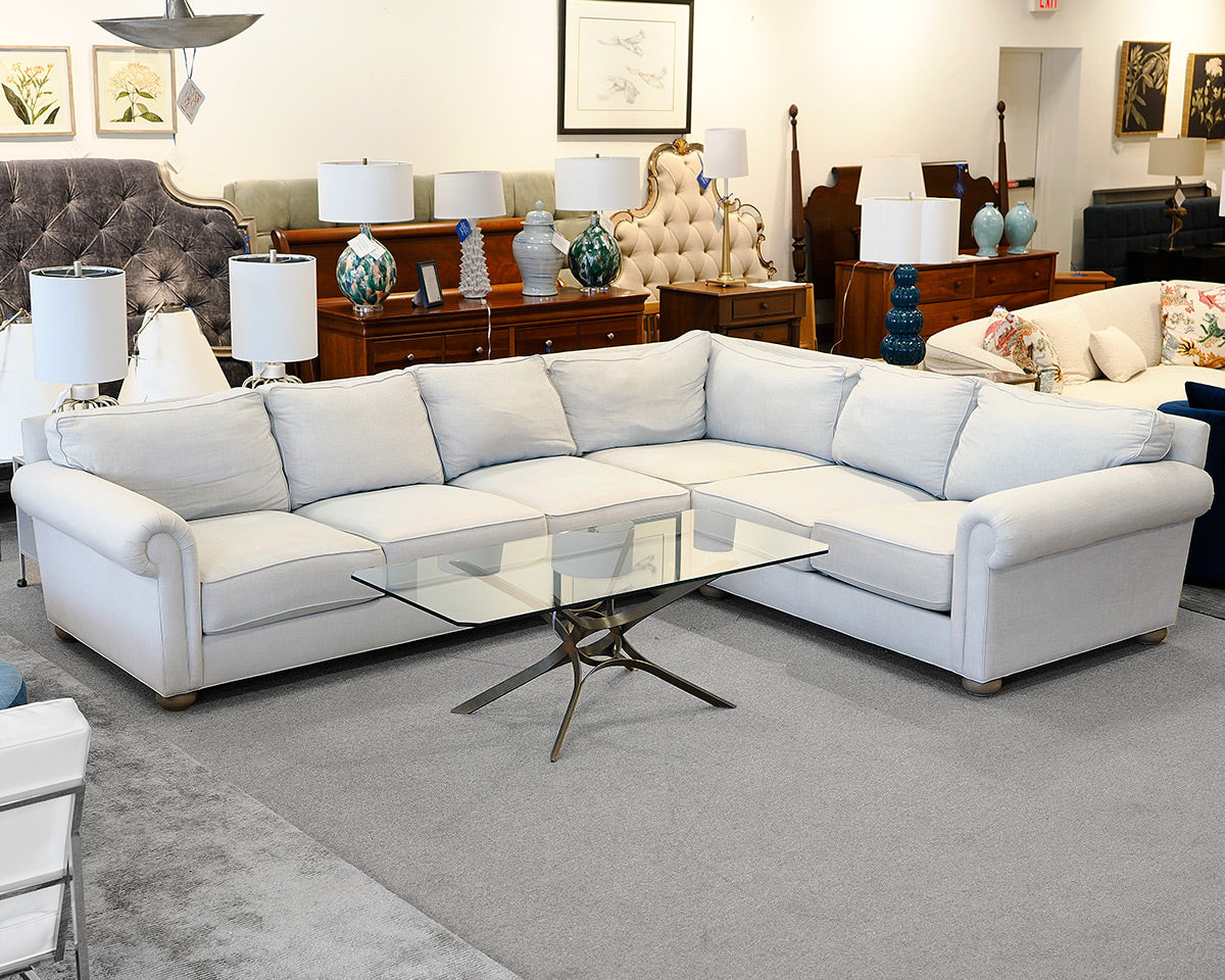 Ethan Allen Sky Blue Sectional