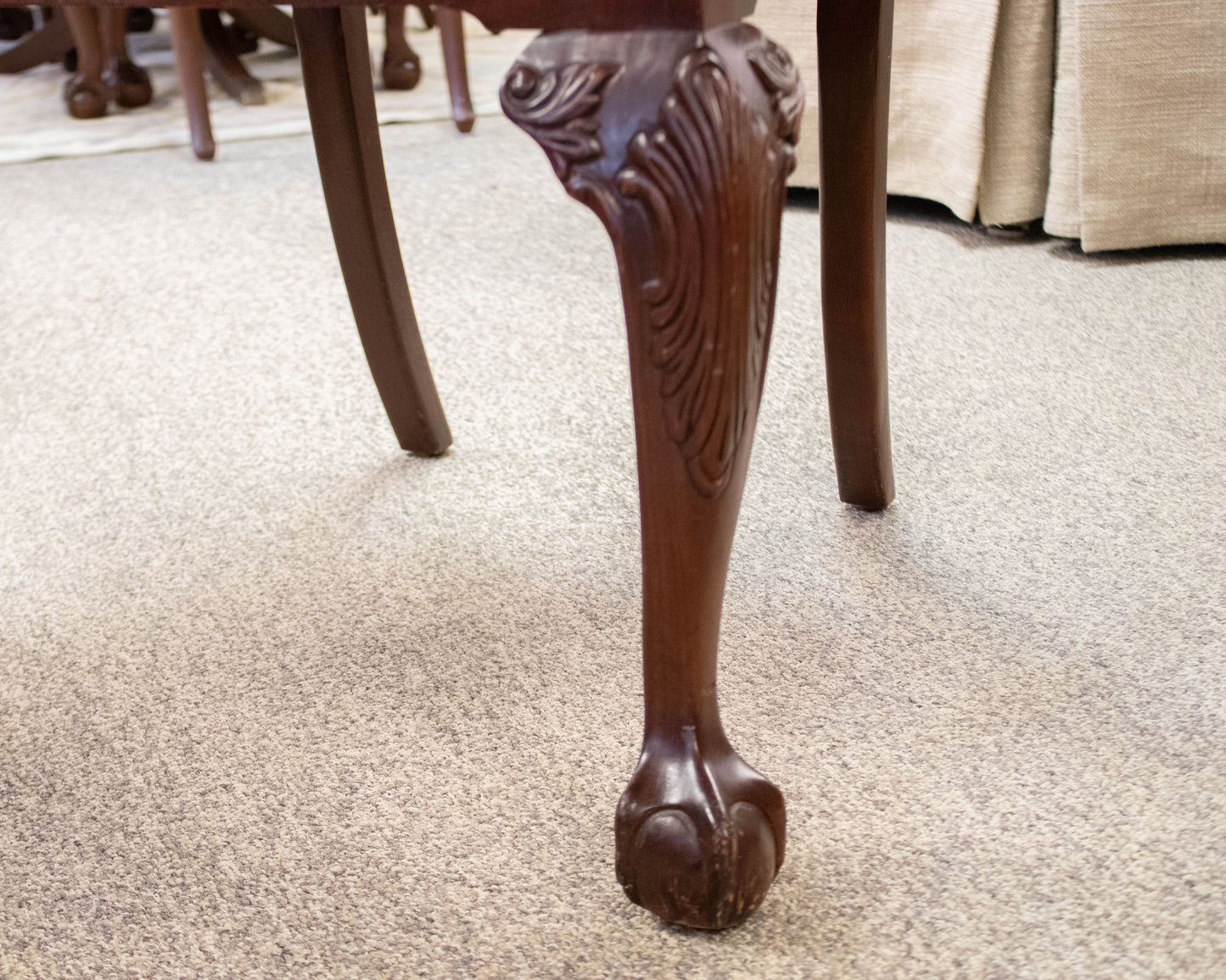 Set of Six Ethan Allen Chippendale Dining Chairs