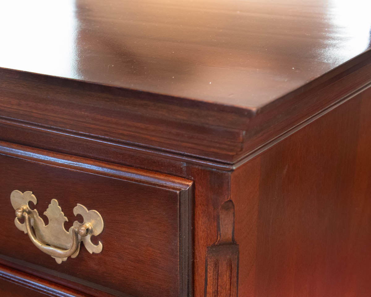 Solid Mahogany Nine Drawer Chest on Chest