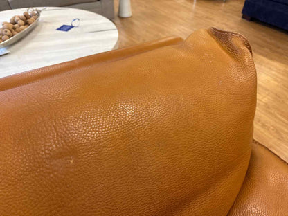 Roche Bobois 'Ascot' Cognac Leather Arm Chair