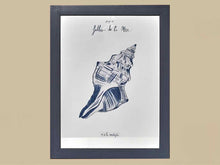 'Filles De La Mer II' Navy Finish Frame Print