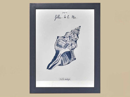 'Filles De La Mer II' Navy Finish Frame Print