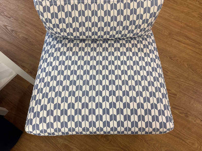Kroll Furniture Soft Blue & White Slipper Chair
