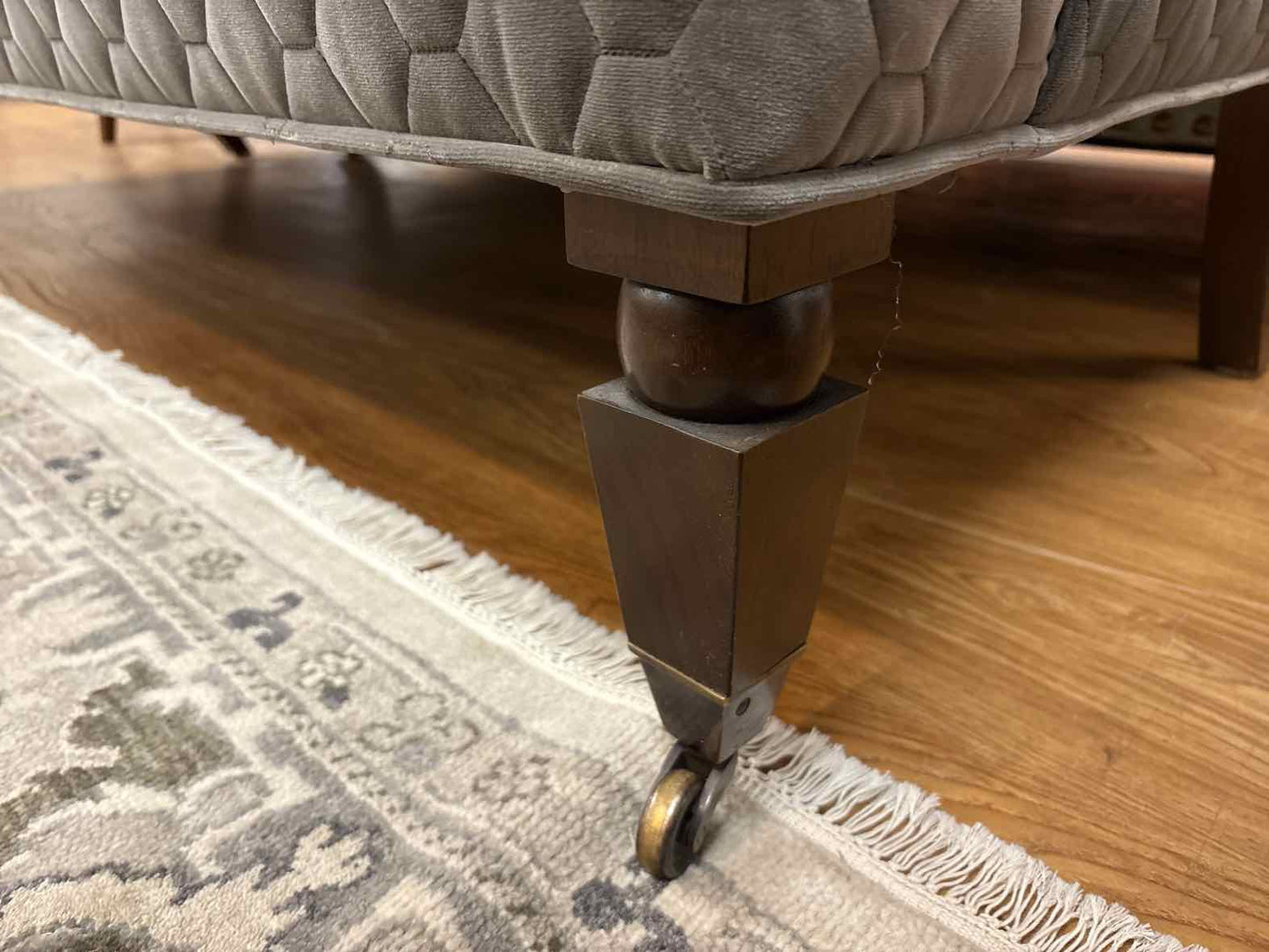 Highback Bench Seat Sofa in Grey