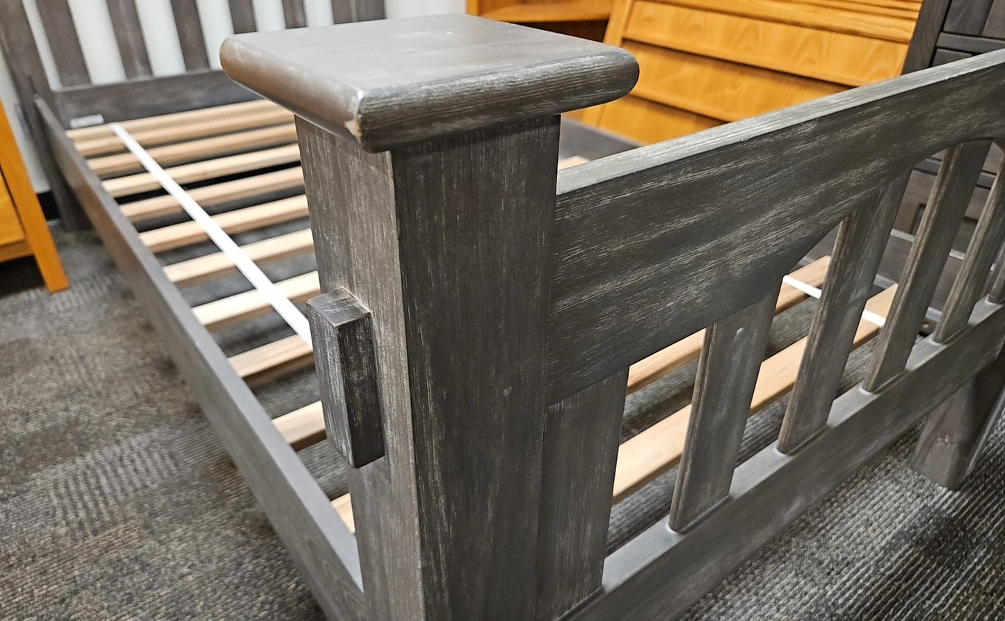 Pottery Barn Grey Oak Twin Bed