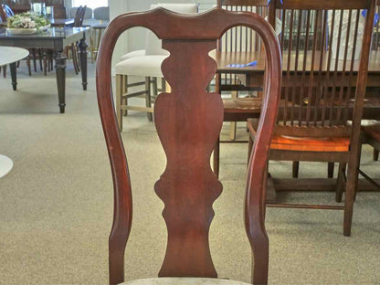Hitchcock Double Pedestal Cherry Extension Dining Table & Set of 6 Chairs