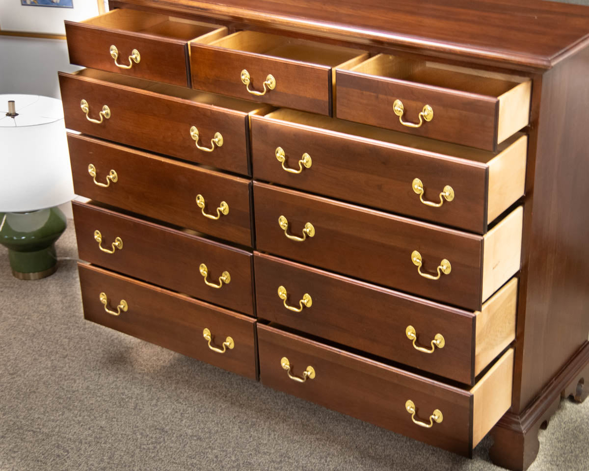 Solid Cherry Mule Dresser in Dark Finish