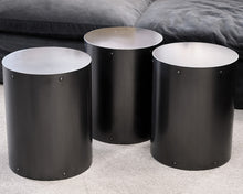 Set of Three John Beck Steel Stools