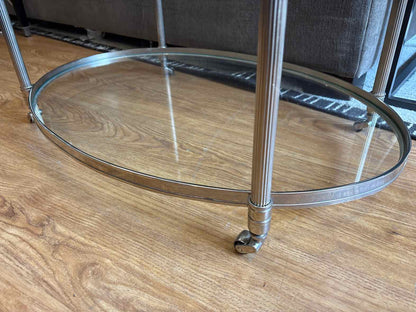 Chrome and Glass Bar Cart