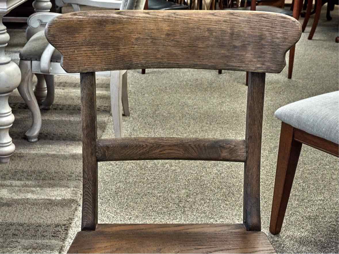 RH 19th C. Oak Baluster Dining Table & Set of 6 English Schoolhouse Side Chairs