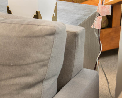 Room & Board Jasper 96" Sofa in Grey Performance Fabric on Walnut Legs